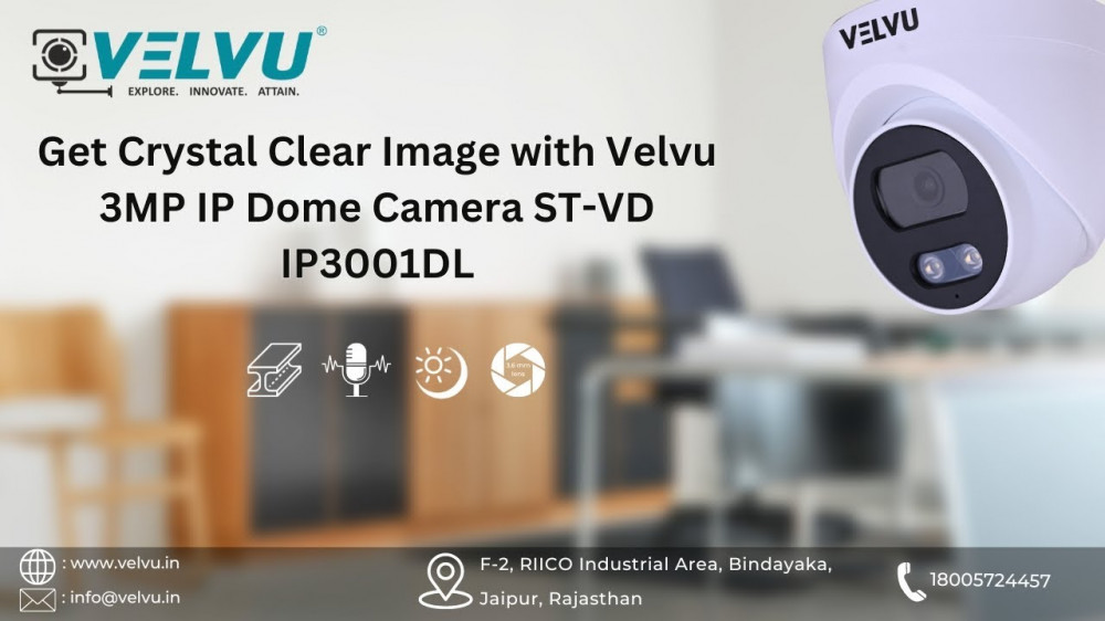 Get Crystal Clear Image with Velvu 3MP IP Dome Camera ST-VD IP3001DL #velvu #cameraquality #footage