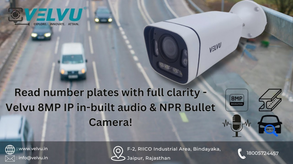 Read Number Plates with full clarity Velvu 8MP IP In-built Audio &amp; NPR bullet camera! #npr #anpr