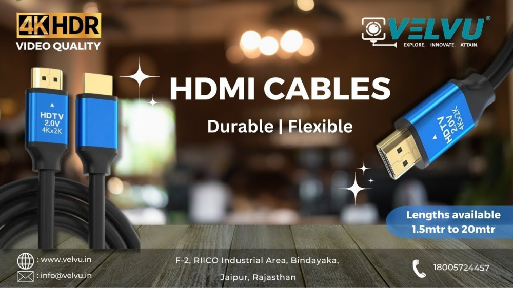 Velvu 4K HDMI Cable Series ST HDMI 4K: Lengths from 1.5m to 20m with Box #velvu #hdmi #hdmicable #4k