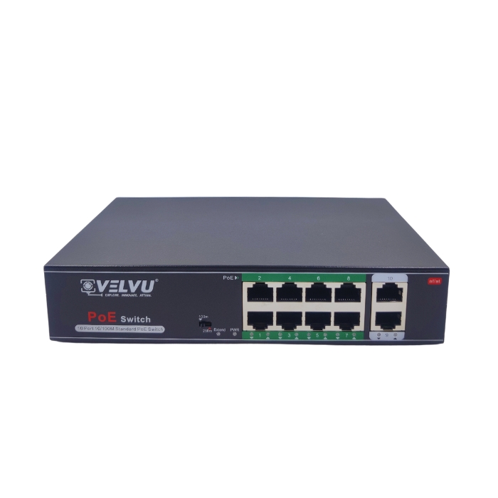 VELVU 8 PORT POE SWITCH WITH 2 UP-LINK ST-POE-3108-M2