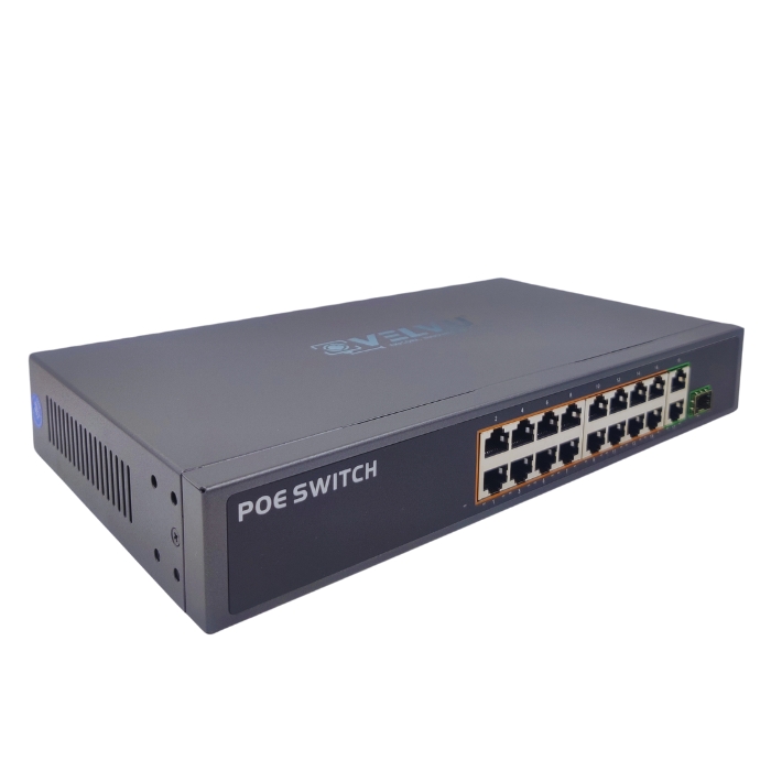 VELVU 16 PORT POE SWITCH WITH 2 GIGA UP-LINK AND 1 SFP ST-POE-3116-G2-S1