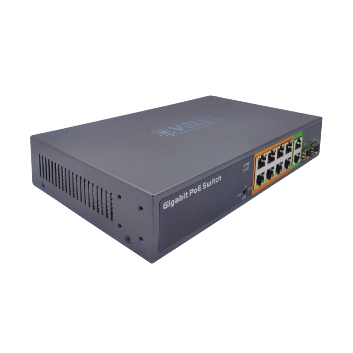 VELVU 8 PORT GIGA POE SWITCH WITH 2 UP-LINK AND 2 SFP ST-POE-5108-G2-S2