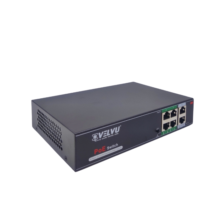 VELVU 4 PORT POE SWITCH WITH 2 UP-LINK ST-POE-3104-M2