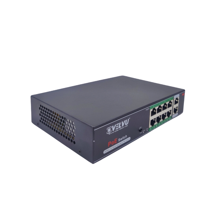 VELVU 8 PORT POE SWITCH WITH 2 UP-LINK ST-POE-3108-M2