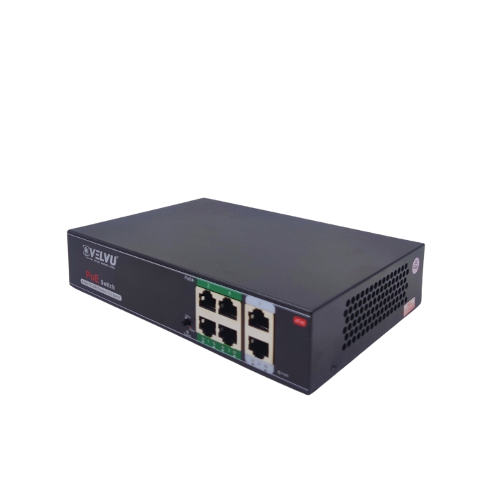 VELVU 4 PORT POE SWITCH WITH 2 UP-LINK ST-POE-3104-M2