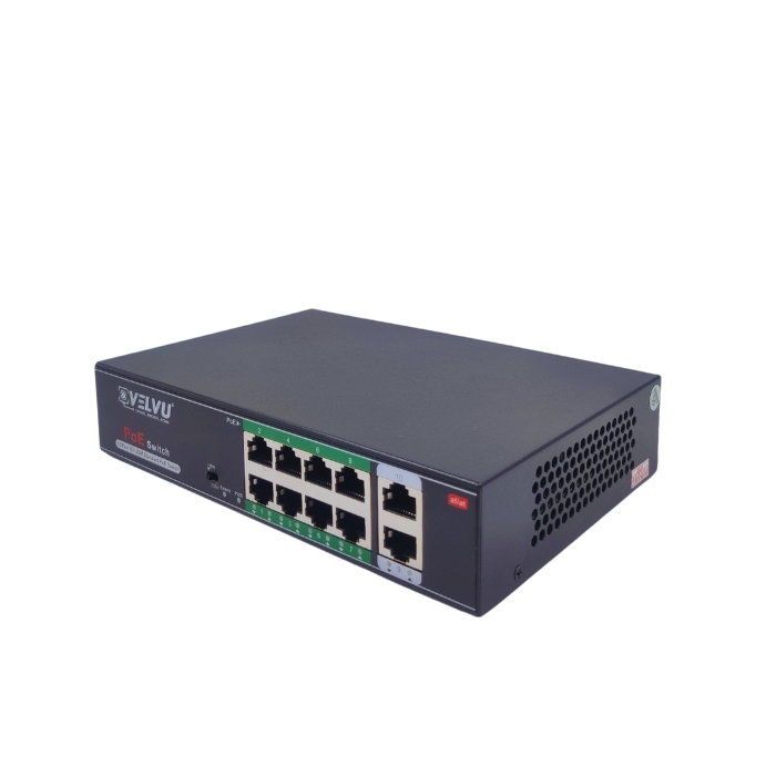 VELVU 8 PORT POE SWITCH WITH 2 UP-LINK ST-POE-3108-M2