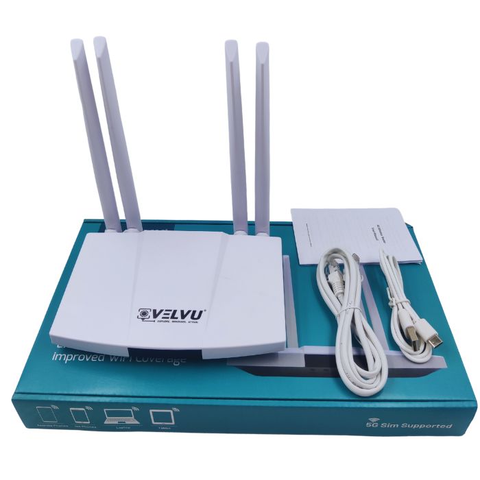 Velvu 5G SIM Support WIFI Router 4 Antenna WRV-750