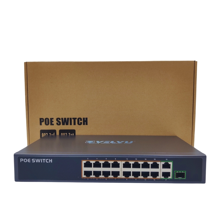 VELVU 16 PORT POE SWITCH WITH 2 GIGA UP-LINK AND 1 SFP ST-POE-3116-G2-S1