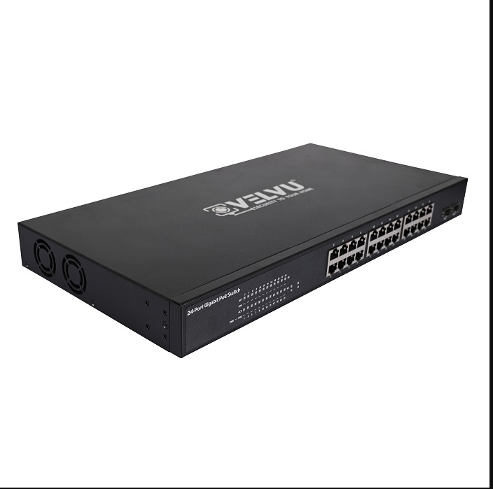 Velvu 24 Full Giga PoE Port and 2 SFP ST-POE-5124-S2