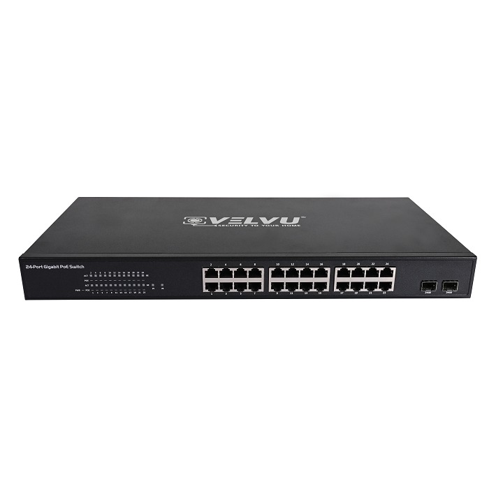 Velvu 24 Full Giga PoE Port and 2 SFP ST-POE-5124-S2