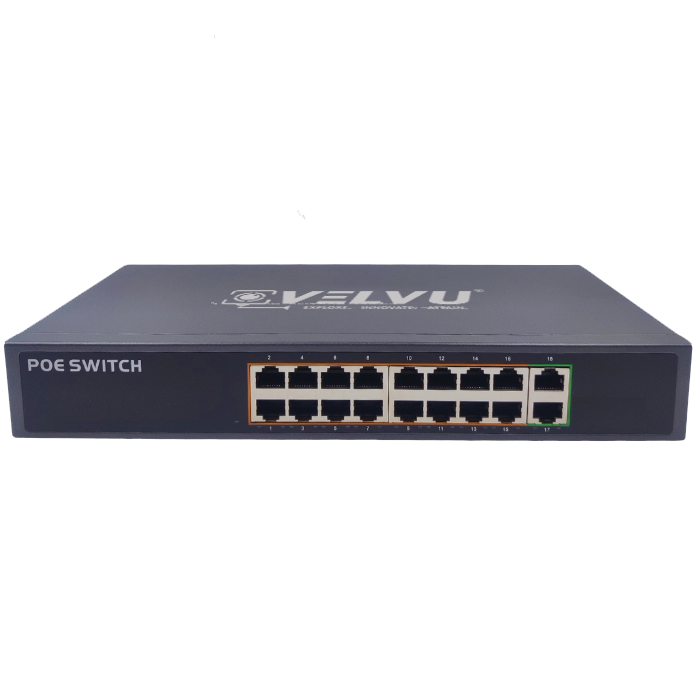 VELVU 16 PORT POE SWITCH WITH 2 GIGA UP-LINK ST-POE-3116-G2