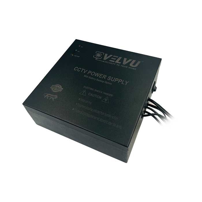 Velvu 8ch Battery Backup SMPS  Without Battery  ST-PS08B