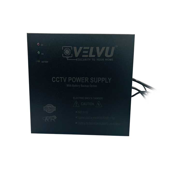 Velvu 8ch Battery Backup SMPS  Without Battery  ST-PS08B