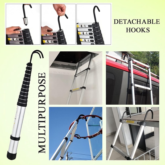 VELVU TELESCOPIC LADDER WITH HOOK 41MTR ST-VLR-T410-SH