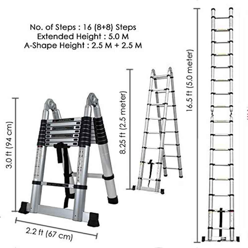 VELVU JOINT TELESCOPIC LADDER 25M25M ST-VLR-T500