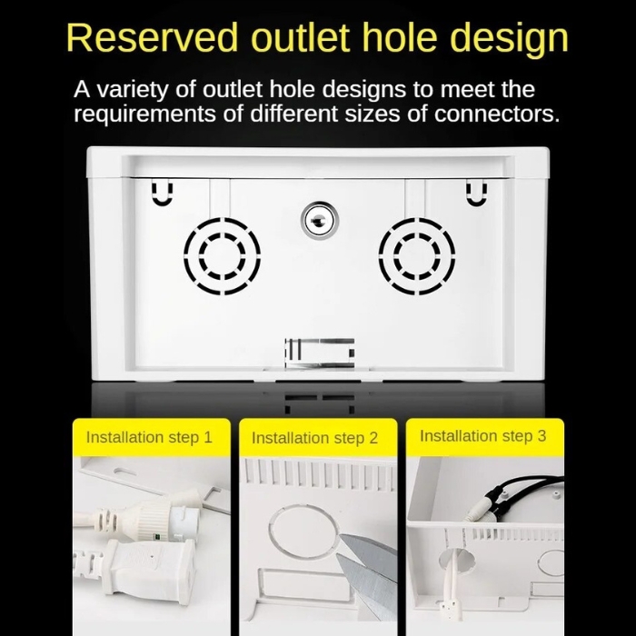 Velvu Outdoor Plastic Rack POE Box with Shelf VL-RW-3030P-OUT-S